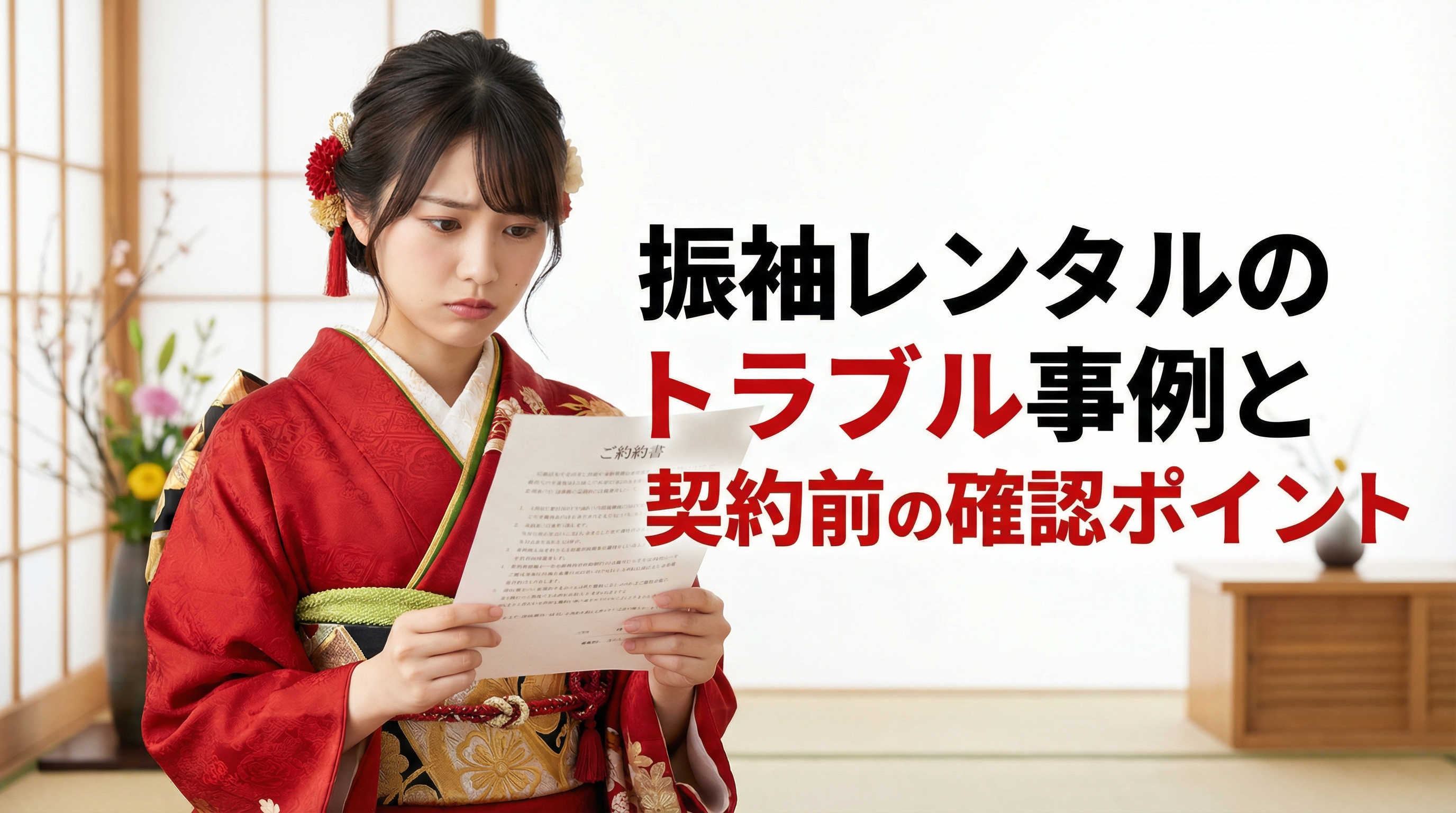 振袖レンタルのトラブル事例と契約前の確認ポイント