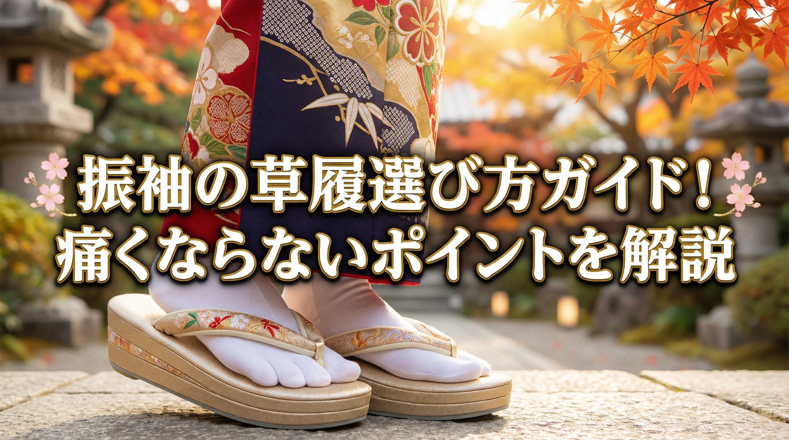 振袖の草履選び方ガイド！痛くならないポイントを解説