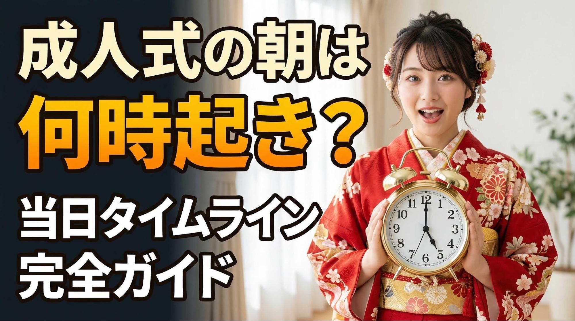 成人式の朝は何時起き？当日タイムライン完全ガイド