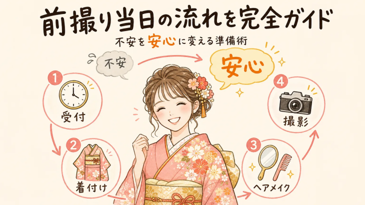 前撮り当日の流れは4ステップ｜受付から解散までの基本スケジュール