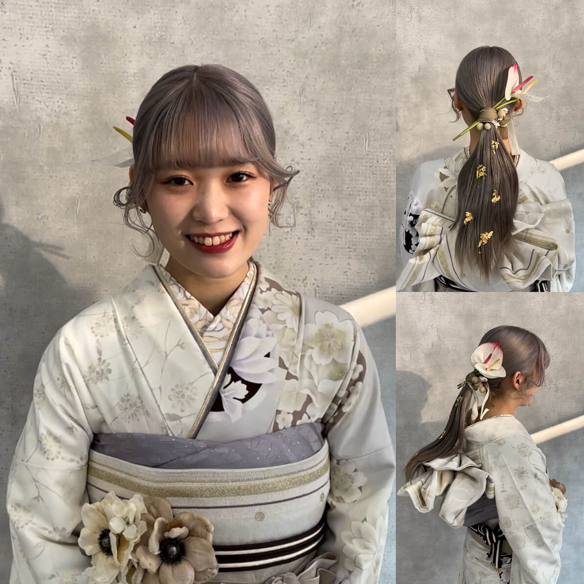振袖のカラーヘアスタイル「goma」さんの髪型
