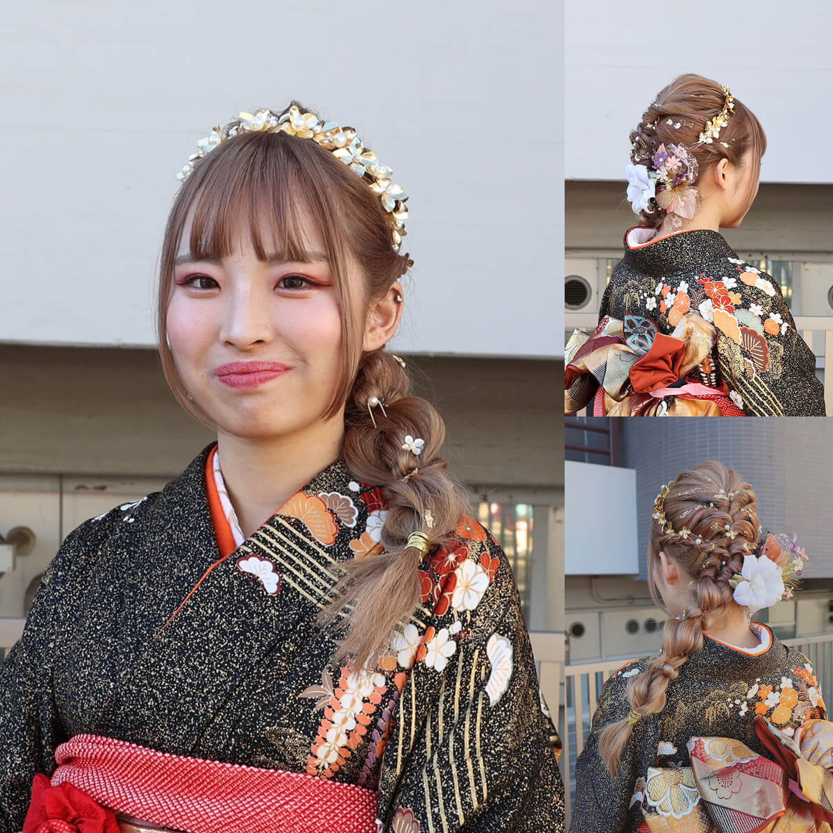 振袖の帽子コーデスタイル「のん」さんの髪型