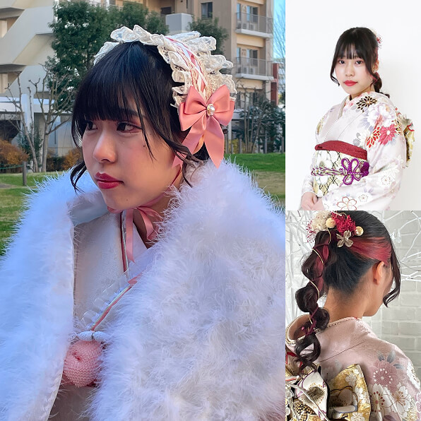 振袖のその他髪飾りヘアアレンジスタイル「みるく」さんの髪型