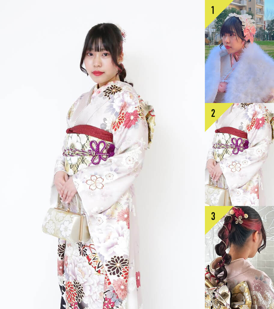 個性的成人式振袖コーデレシピ「みるく」さんの着こなし